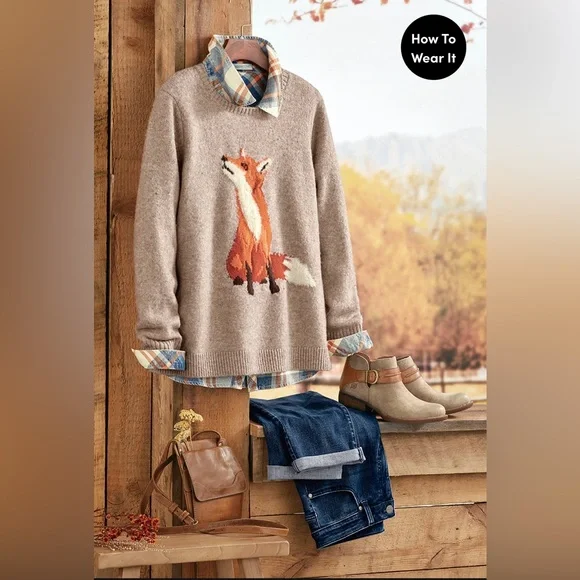 COLDWATER CREEK Like New ‘Falling for Foxes’ Sweater. Sz M
Just Cleaned! - Picture 3 of 7